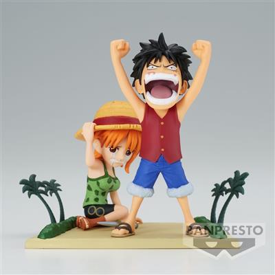 ONE PIECE WORLD COLLECTABLE FIGURE LOG STORIES-MONKEY.D.LUFFY & NAMI-