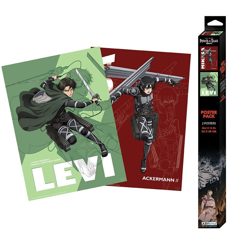 ATTACK ON TITAN - Set 2 Posters Chibi 52x38 - Set 1