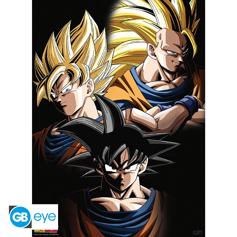 DRAGON BALL Z Poster Goku transformations (52x38cm)