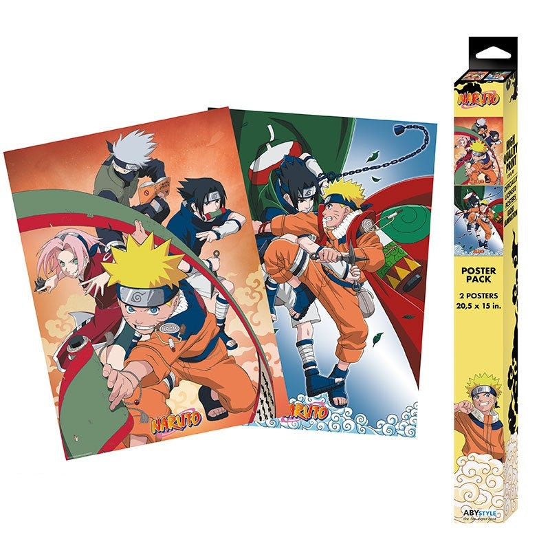 NARUTO - Set 2 Posters Chibi 52x38 - Team 7