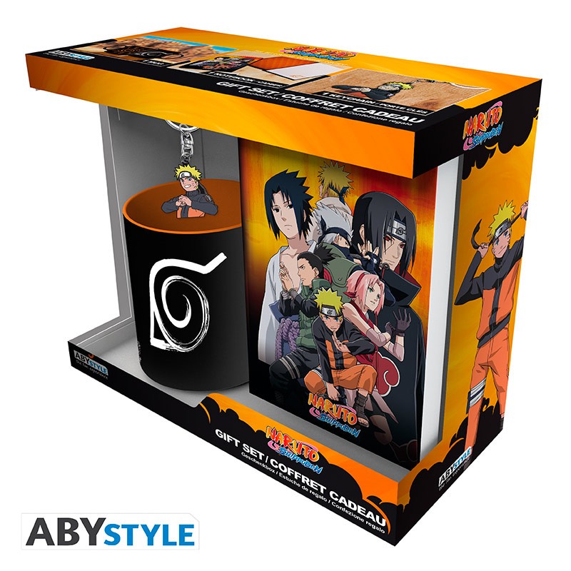 NARUTO SHIPPUDEN - Gift set Pck Mug320ml + Keyring PVC + Notebook