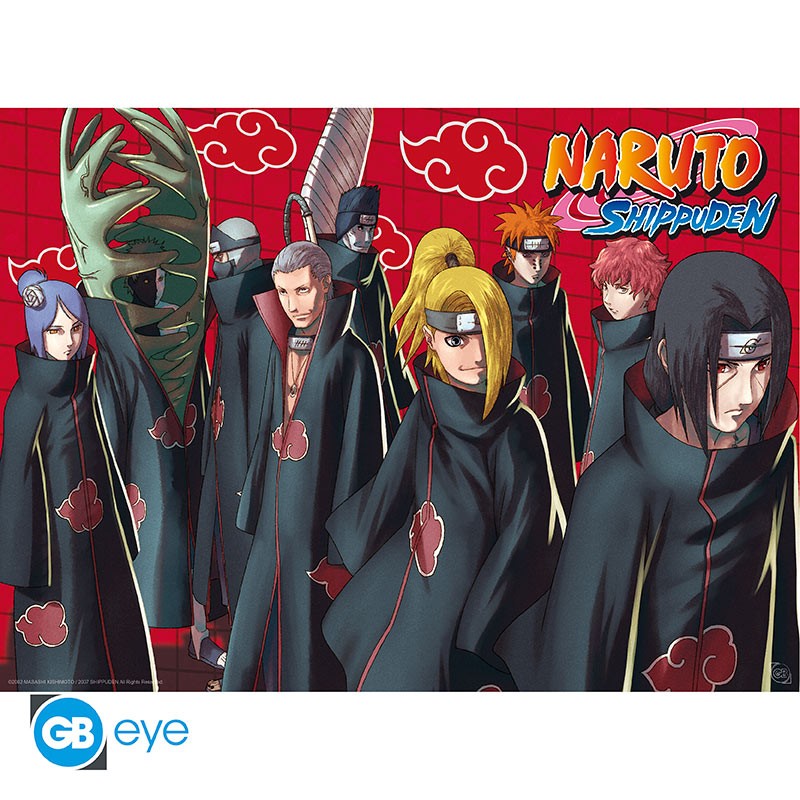 NARUTO SHIPPUDEN Poster Akatsuki red (52x38)