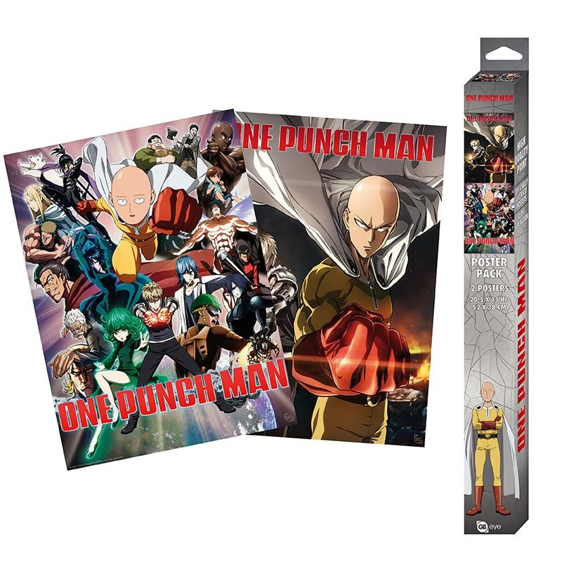ONE PUNCH MAN - Set 2 Posters Chibi 52x38 - Saitama & Genos