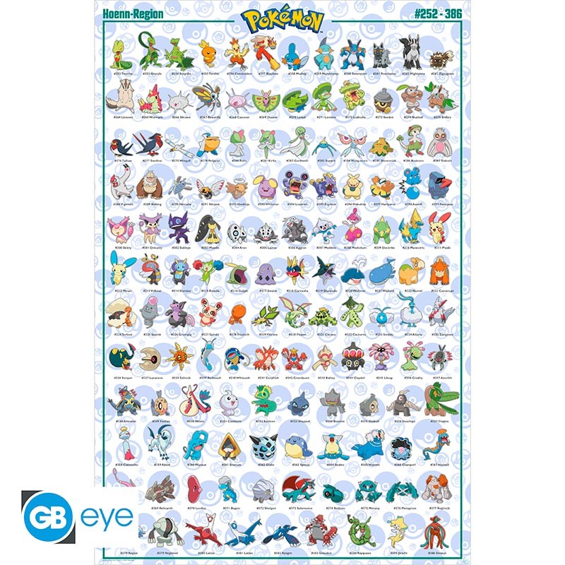 POKEMON - Poster Maxi 91.5x61 - Hoenn Pokemon English