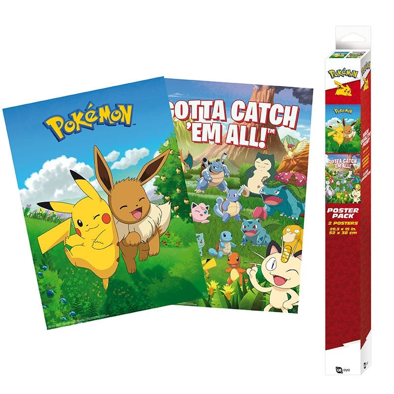 POKEMON - Set 2 Posters Chibi 52x38 - Environments