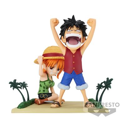 ONE PIECE WORLD COLLECTABLE FIGURE LOG STORIES-MONKEY.D.LUFFY & NAMI-