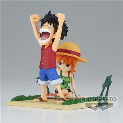 ONE PIECE WORLD COLLECTABLE FIGURE LOG STORIES-MONKEY.D.LUFFY & NAMI-