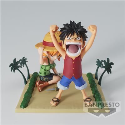 ONE PIECE WORLD COLLECTABLE FIGURE LOG STORIES-MONKEY.D.LUFFY & NAMI-