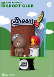 Beast Kingdom Toys Line Friends - DStage PVC Diorama Sport Club Closed Box Version 16 cm Beeld/figuur - Multicolours