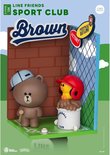 Beast Kingdom Toys Line Friends - DStage PVC Diorama Sport Club Closed Box Version 16 cm Beeld/figuur - Multicolours