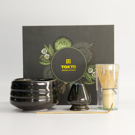 TOKYO DESIGN STUDIO - Matcha Giftset 11x8cm 4pcs dark