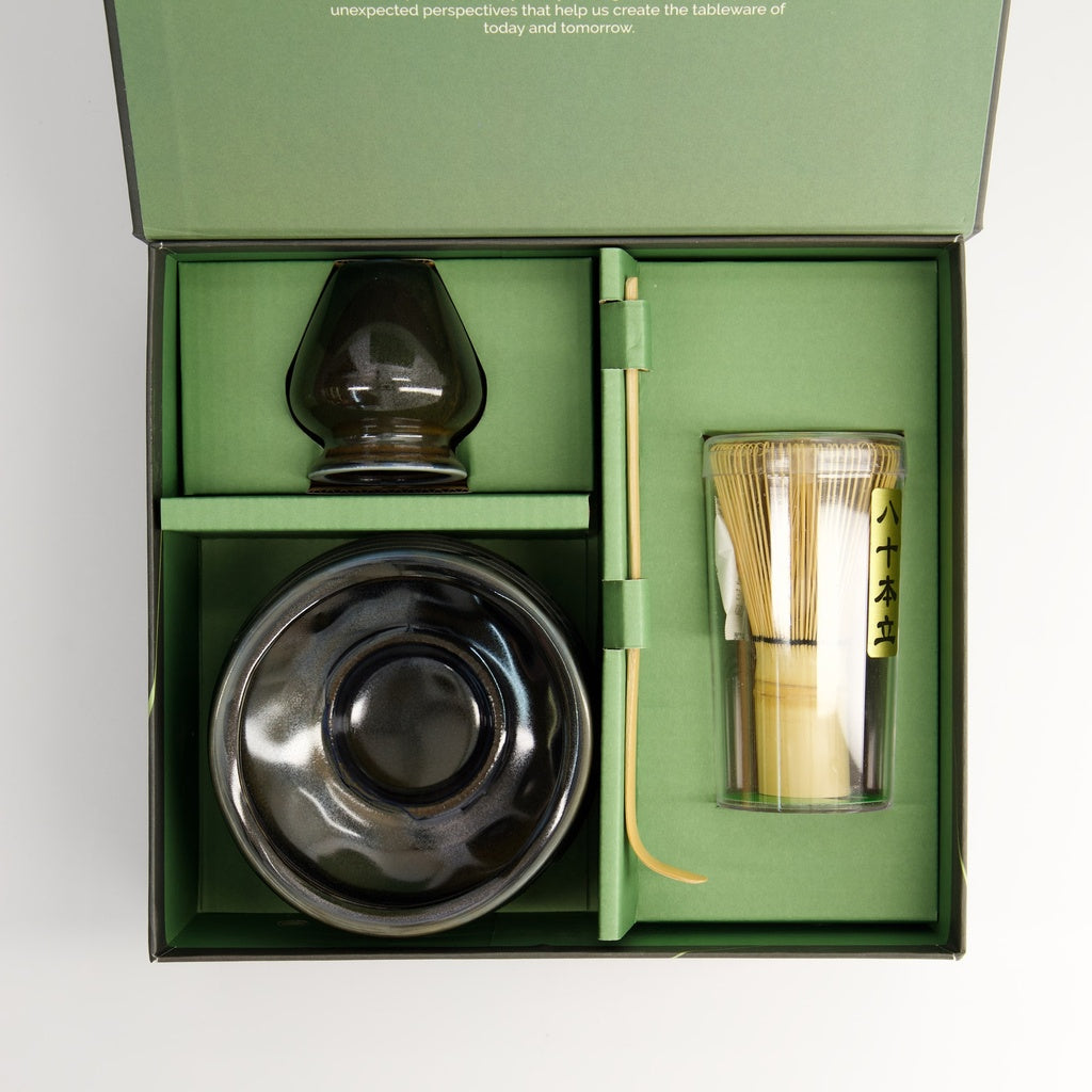 TOKYO DESIGN STUDIO - Matcha Giftset 11x8cm 4pcs dark