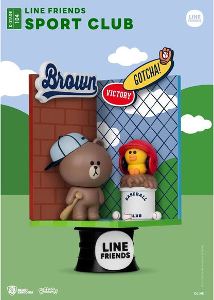 Beast Kingdom Toys Line Friends - DStage PVC Diorama Sport Club Closed Box Version 16 cm Beeld/figuur - Multicolours