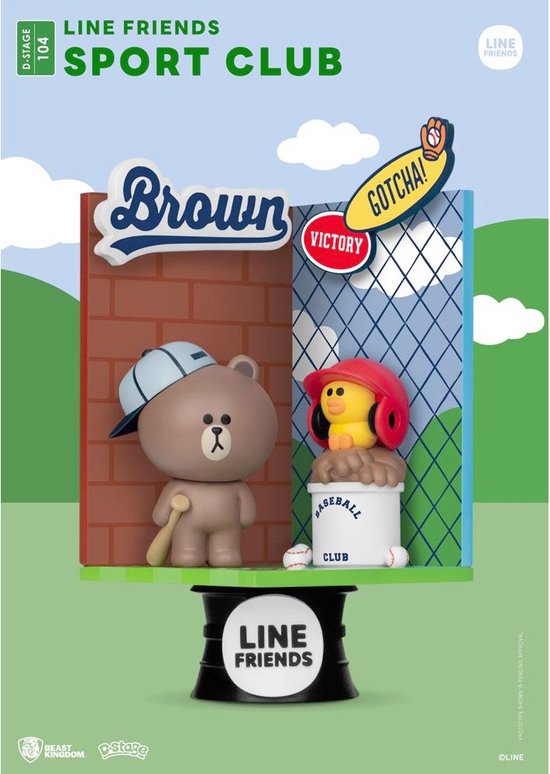 Beast Kingdom Toys Line Friends - DStage PVC Diorama Sport Club Closed Box Version 16 cm Beeld/figuur - Multicolours