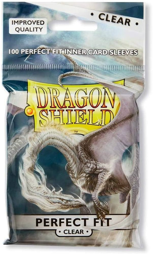 Dragon Shield Standard Perfect Fit Sleeves - Clear/Clear (100 Sleeves)