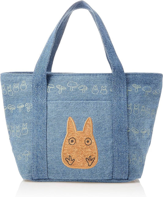 Cork Denim Lunch Bag with a Pocket [My Neighbor Totoro]