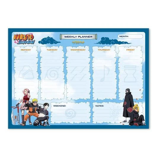 NARUTO SHIPPUDEN - Weekly Planner - A4 Bloc Note