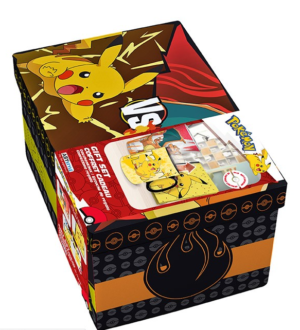 POKEMON Gift set premium Large Glass + Mu + notebook Pikachu