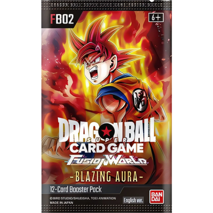 Dragon Ball Super Trading Card Game Fusion World 02 Blazing Aura Booster pack FB02 [ENGLISH, 24 Packs]