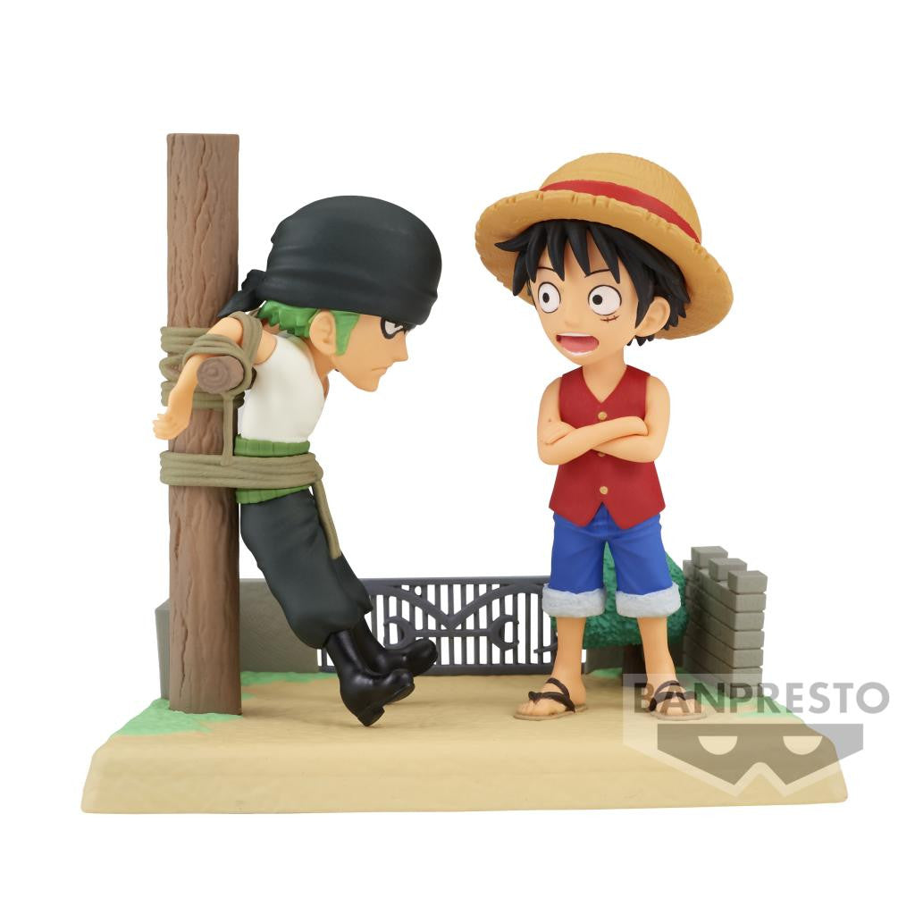 ONE PIECE - Luffy & Zoro - Figure WCF-Log Stories 7cm Figuurtje