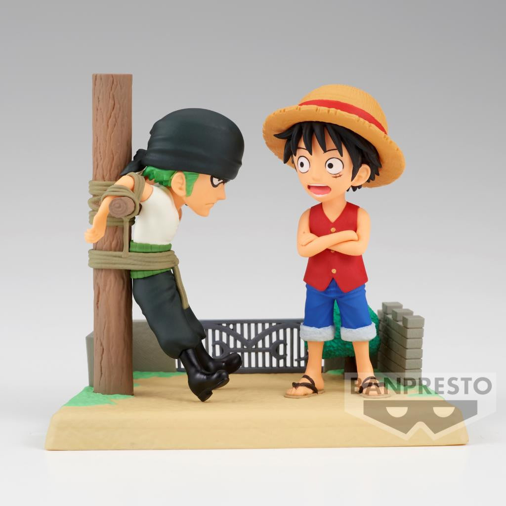 ONE PIECE - Luffy & Zoro - Figure WCF-Log Stories 7cm Figuurtje