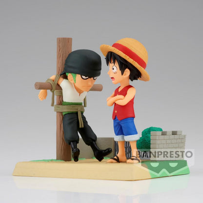 ONE PIECE - Luffy & Zoro - Figure WCF-Log Stories 7cm Figuurtje