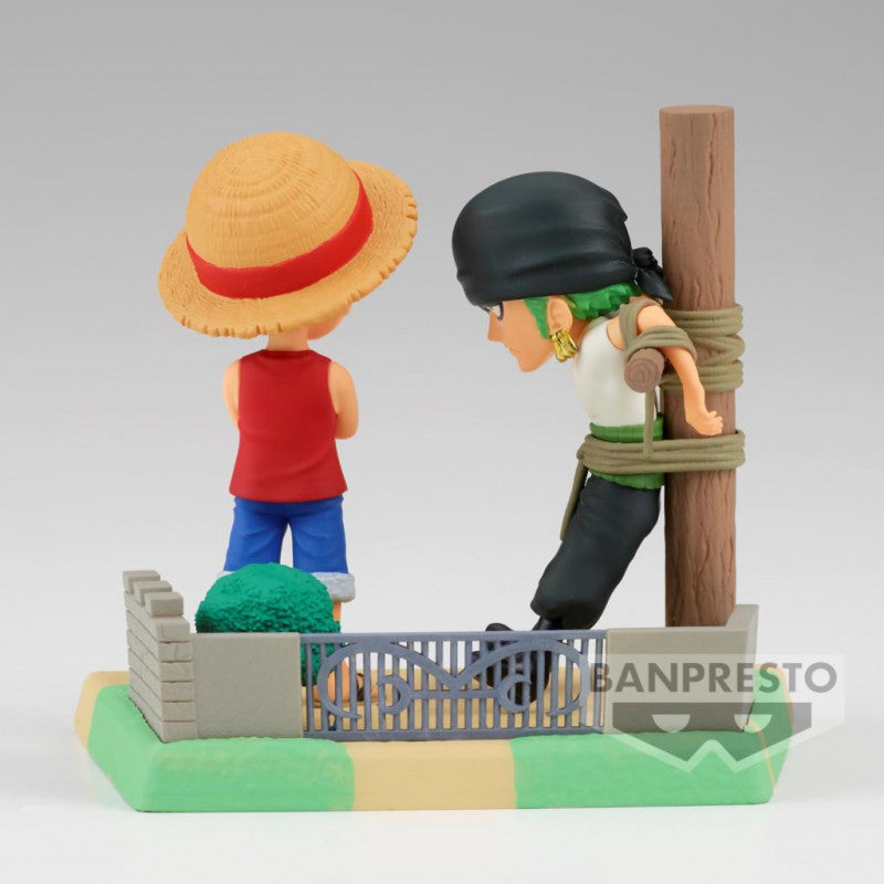 ONE PIECE - Luffy & Zoro - Figure WCF-Log Stories 7cm Figuurtje