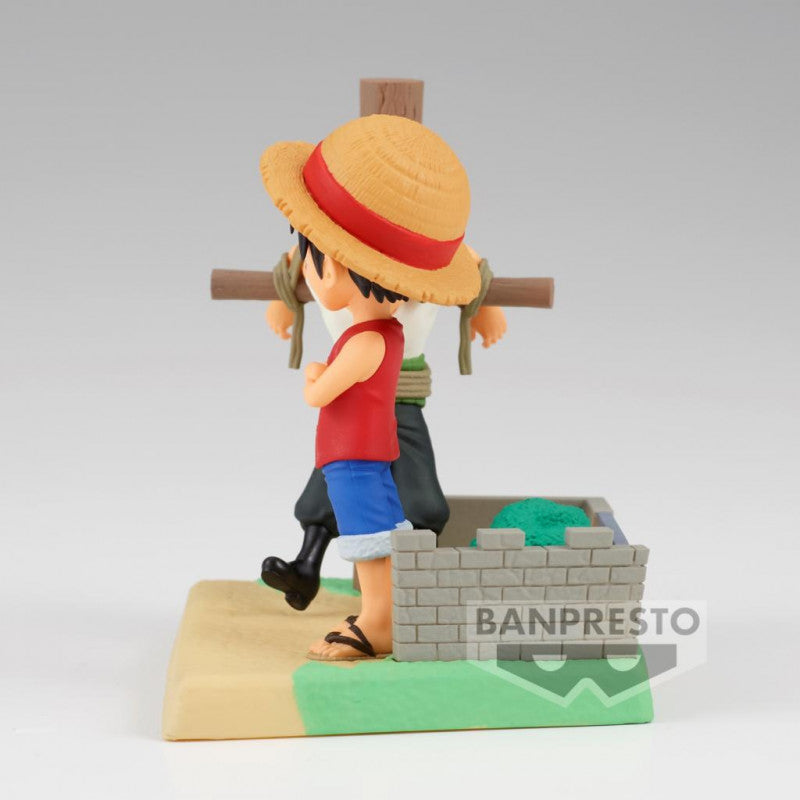 ONE PIECE - Luffy & Zoro - Figure WCF-Log Stories 7cm Figuurtje