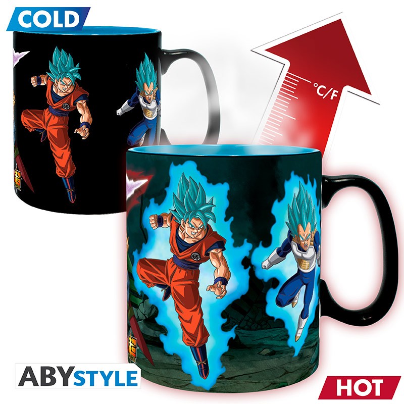 DRAGON BALL SUPER Heat Change Mug Saiyans vs Black