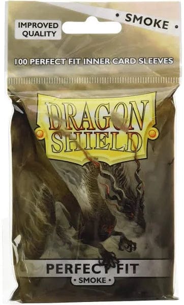 Dragon Shield Standard Perfect Fit Sleeves - Clear/Smoke (100 Sleeves)