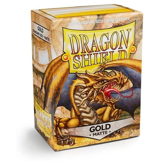 Dragonshield Box Sleeves Matte Gold (100x)