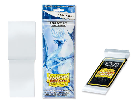 Dragon Shield Standard Perfect Fit Sealable Sleeves - Clear (100 Sleeves)
