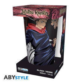 JUJUTSU KAISEN Large Glass 400ml Itadori vs Sukuna