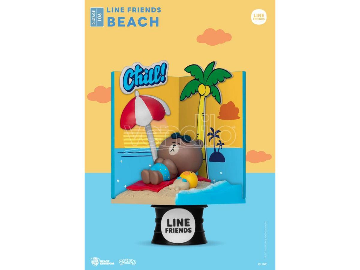 PVC Diorama, Beach, Line Friends,