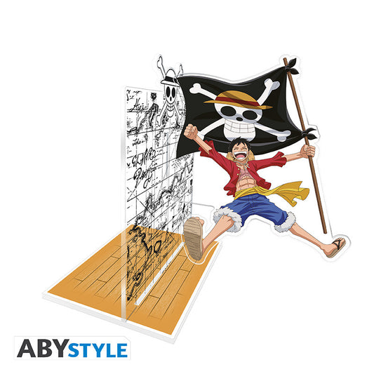 ONE PIECE Acryl® Bookend Luffy with his flag