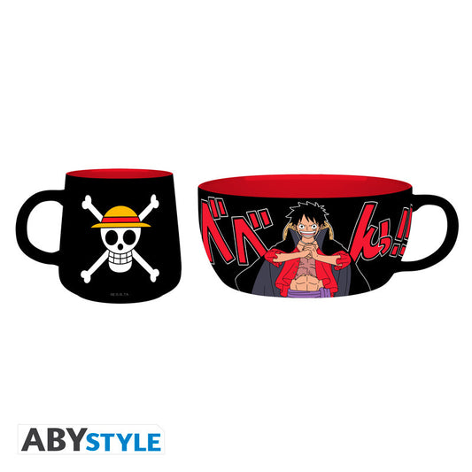 ONE PIECE Breakfast Set Mug + Bowl Luffy