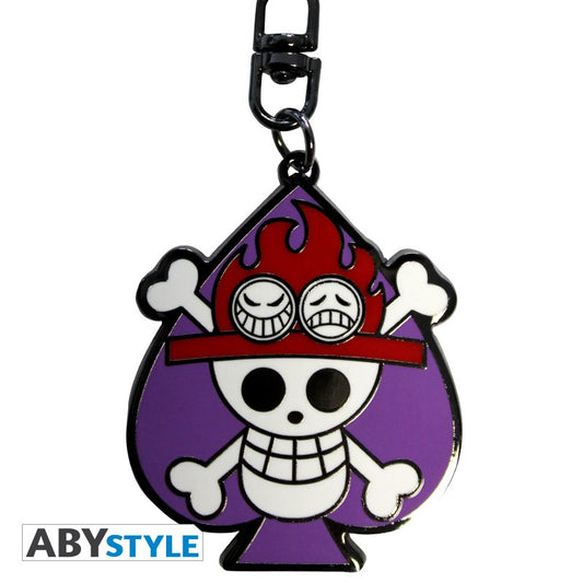 ONE PIECE Keychain Skull Ace