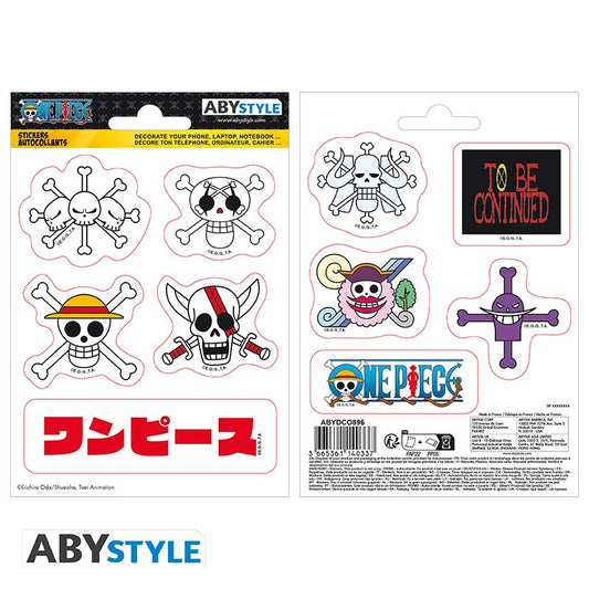 ONE PIECE Mini Stickers Emperors Skulls (16x11cm)