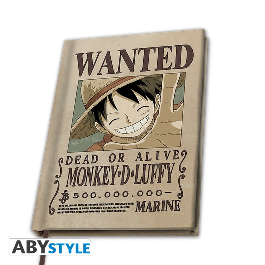ONE PIECE Notebook Wanted Luffy A5