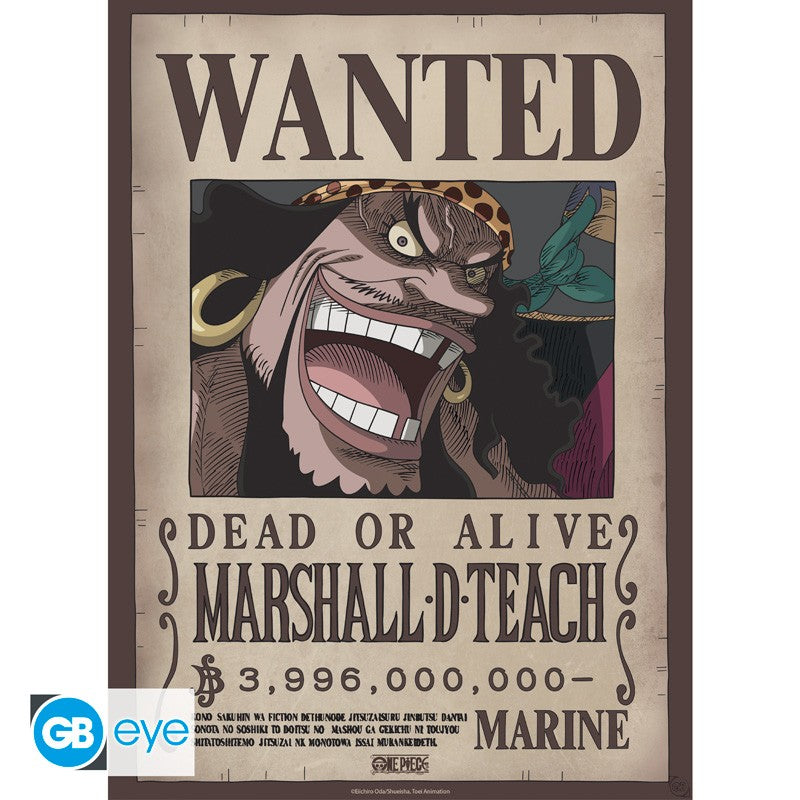 ONE PIECE Poster Wanted Blackbeard Wano (52x38cm)