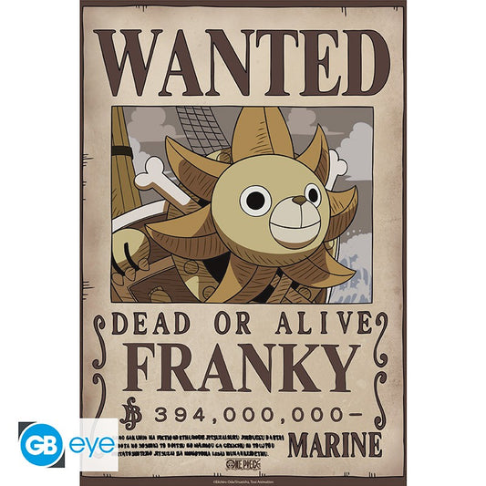 ONE PIECE Poster Wanted Franky Wano (52x38cm)