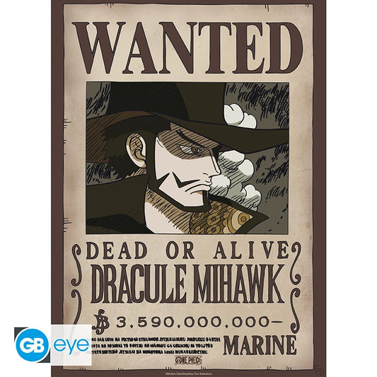 ONE PIECE Poster Wanted Mihawk Wano (52x38cm)