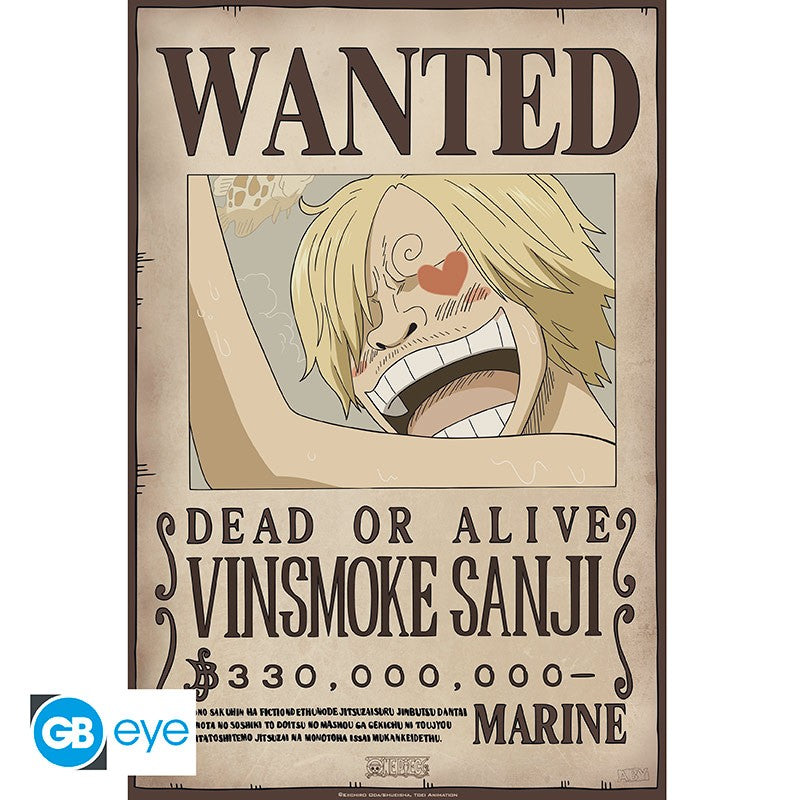 ONE PIECE Poster Wanted Sanji New 2 (52x35cm)