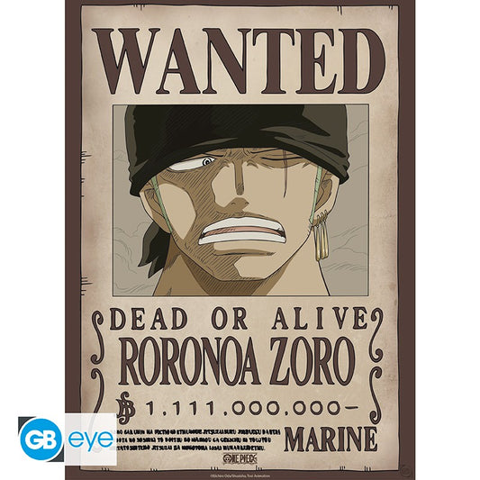 ONE PIECE Poster Wanted Zoro Wano (52x38cm)