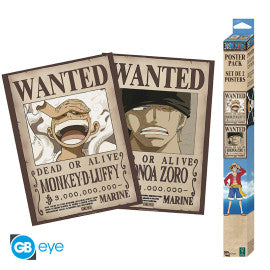 ONE PIECE Set 2 Chibi Posters Wanted Luffy & Zoro