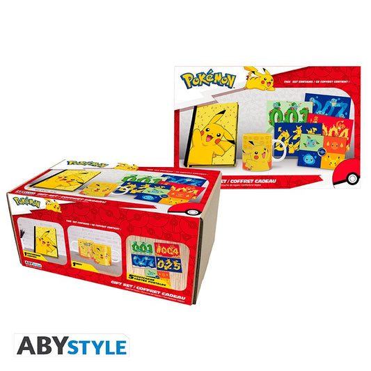 POKEMON Gift set Pikachu A5 Notebook + Mug + Postcards