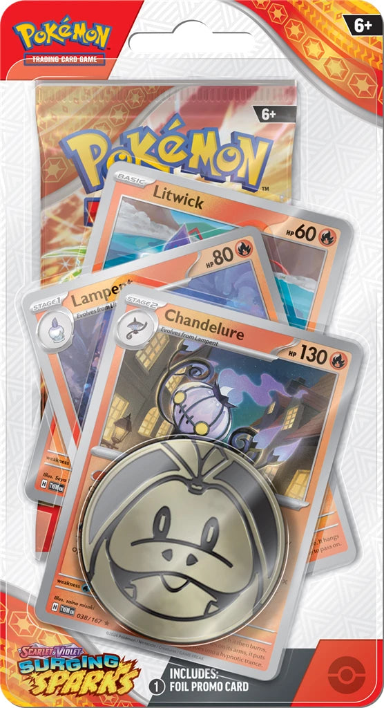 Pokemon TCG Surging Sparks Premium Checklane - Chandelure