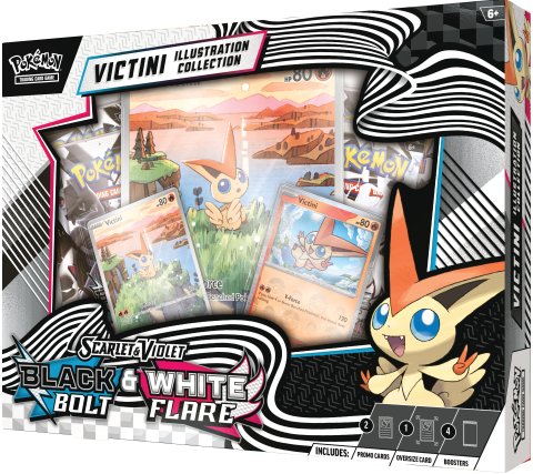 Pokemon - Scarlet & Violet Black Bolt and White Flare Illustration Collection: Victini